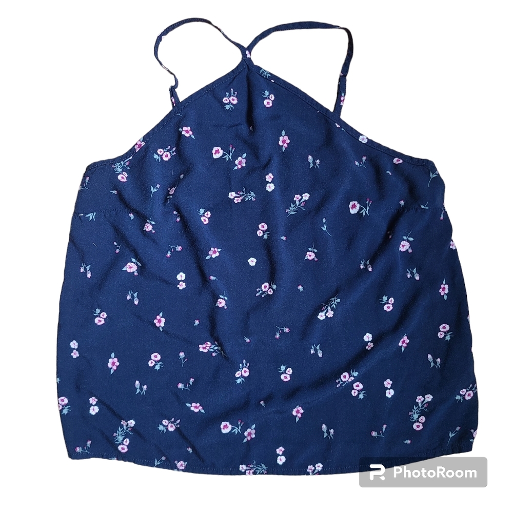Garage cropped halter blouse